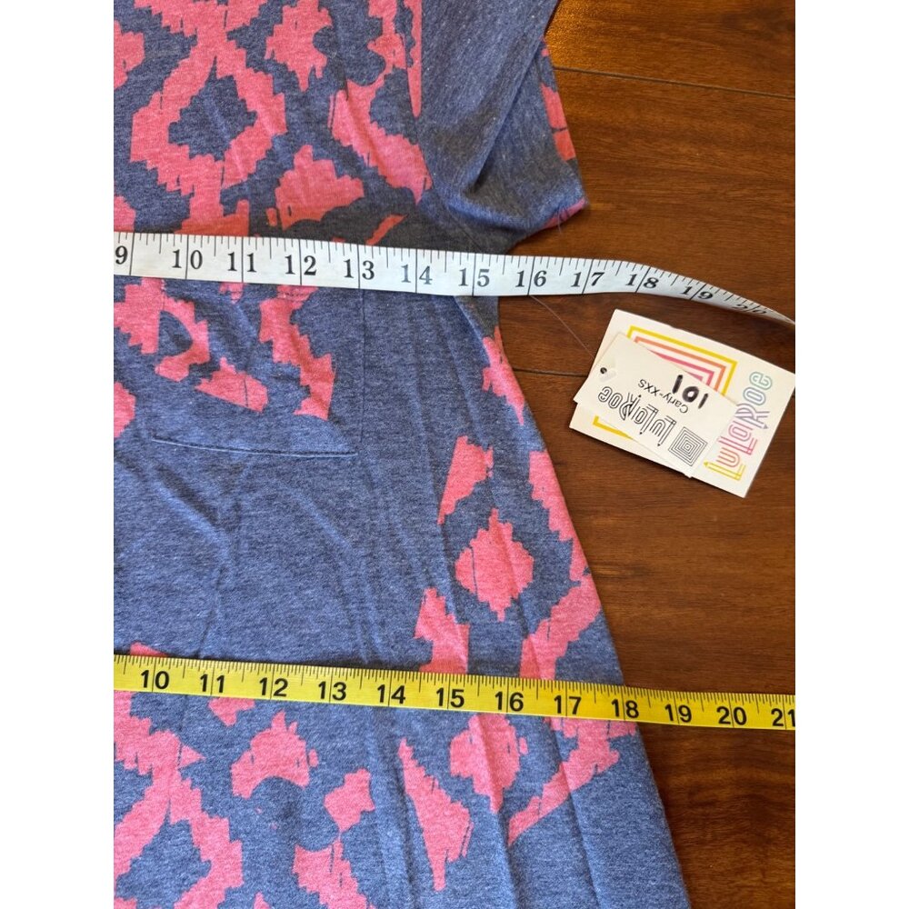 Lularoe Carly Hi Low Dress Geometric Size XXS Stretchy NWT - Picture 10 of 15